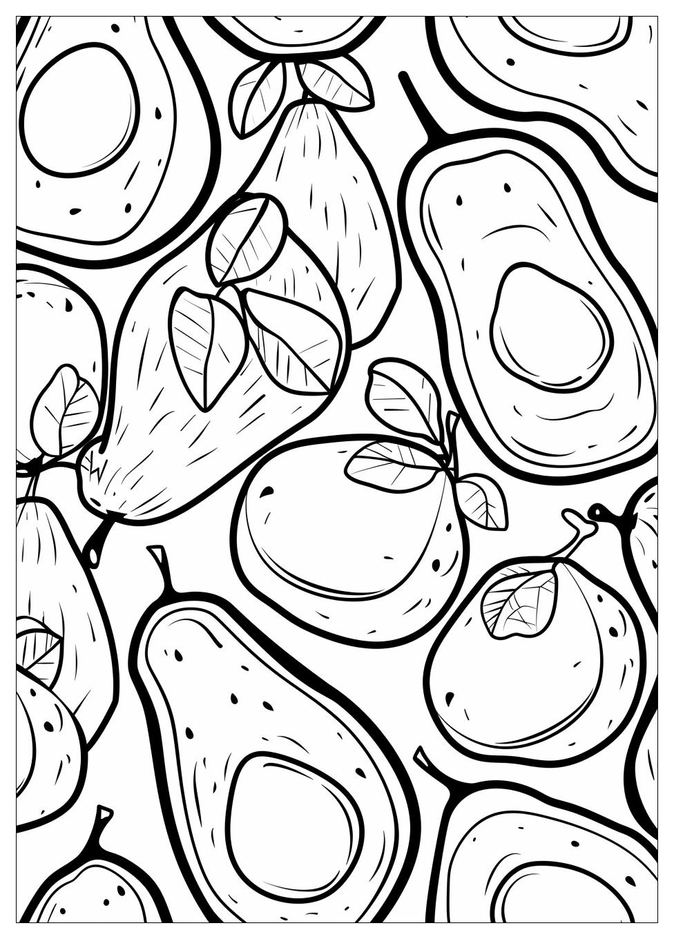 Avocado Coloring Pages-7