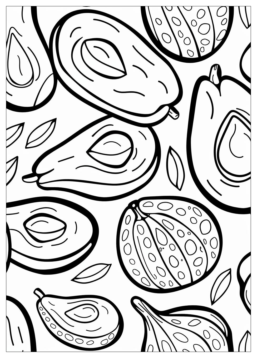 Avocado Coloring Pages-8