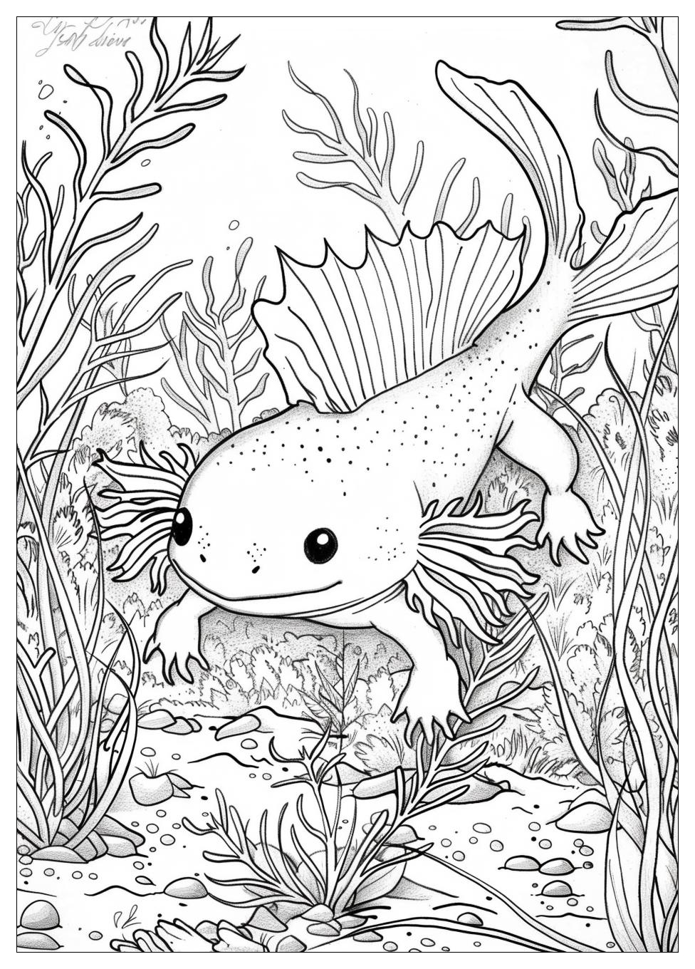 Axolotl Coloring Pages-10