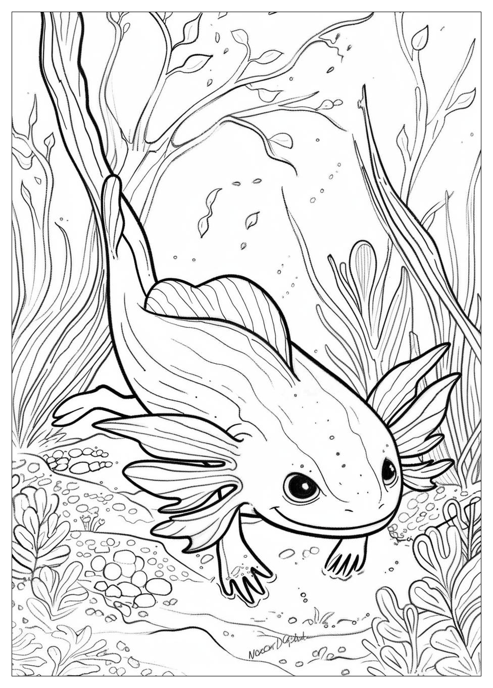 Axolotl Coloring Pages-12