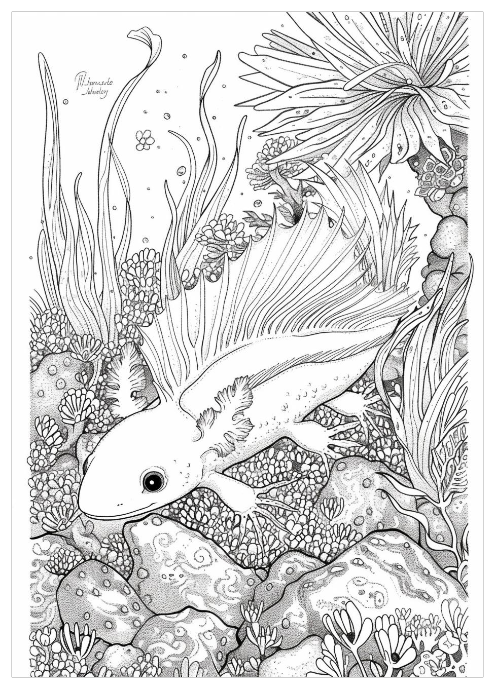 Axolotl Coloring Pages-13