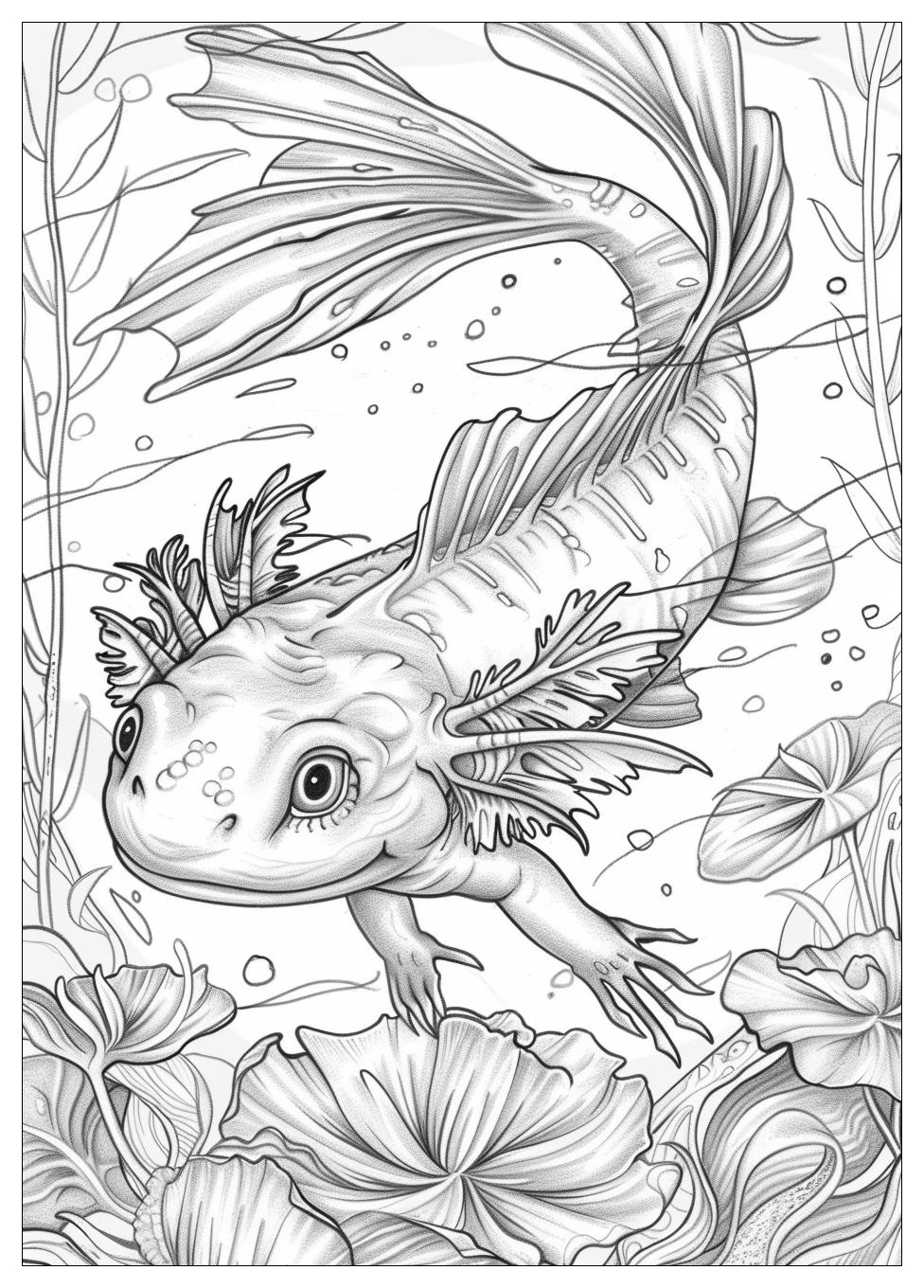 Axolotl Coloring Pages-18