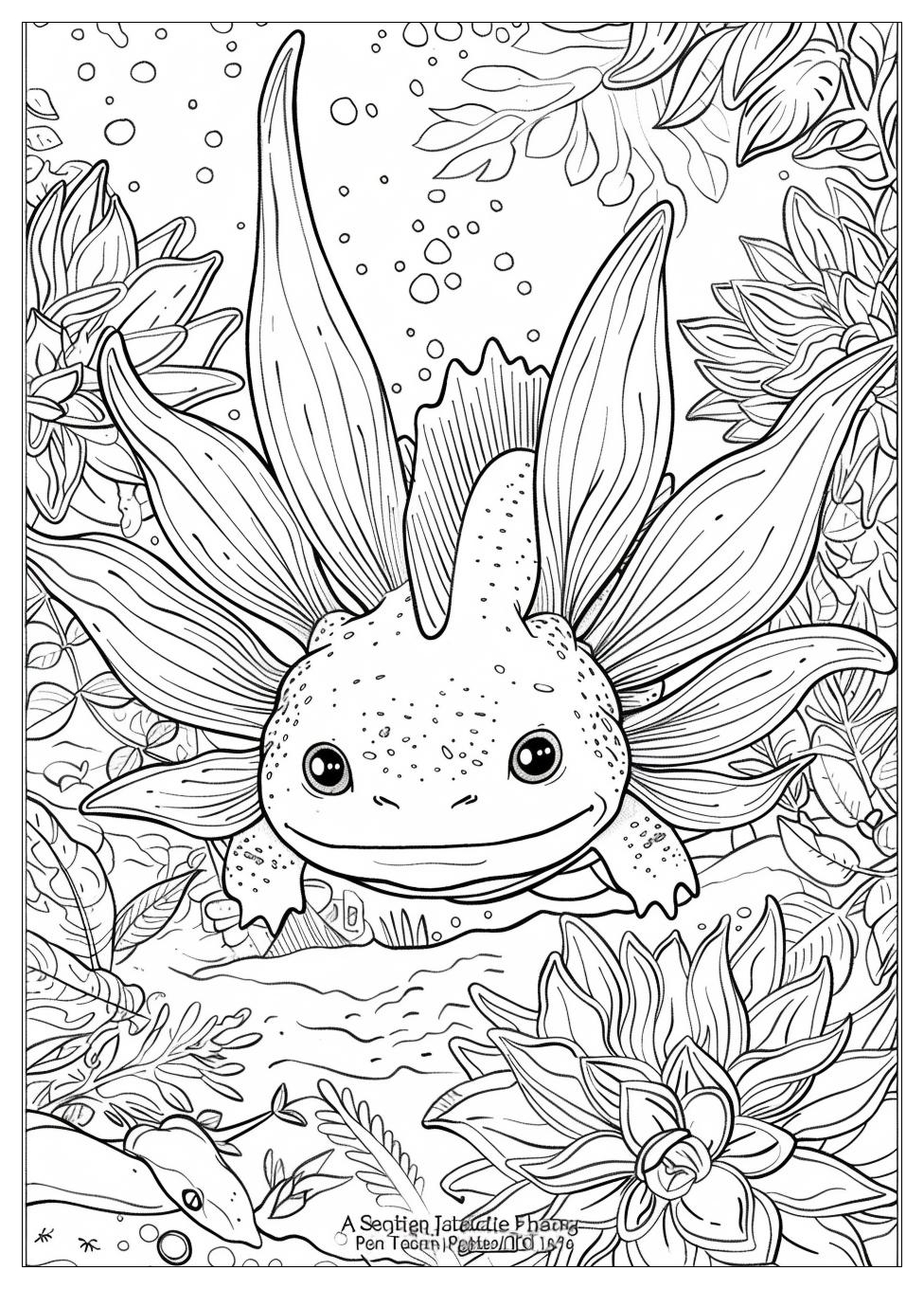 Axolotl Coloring Pages-19