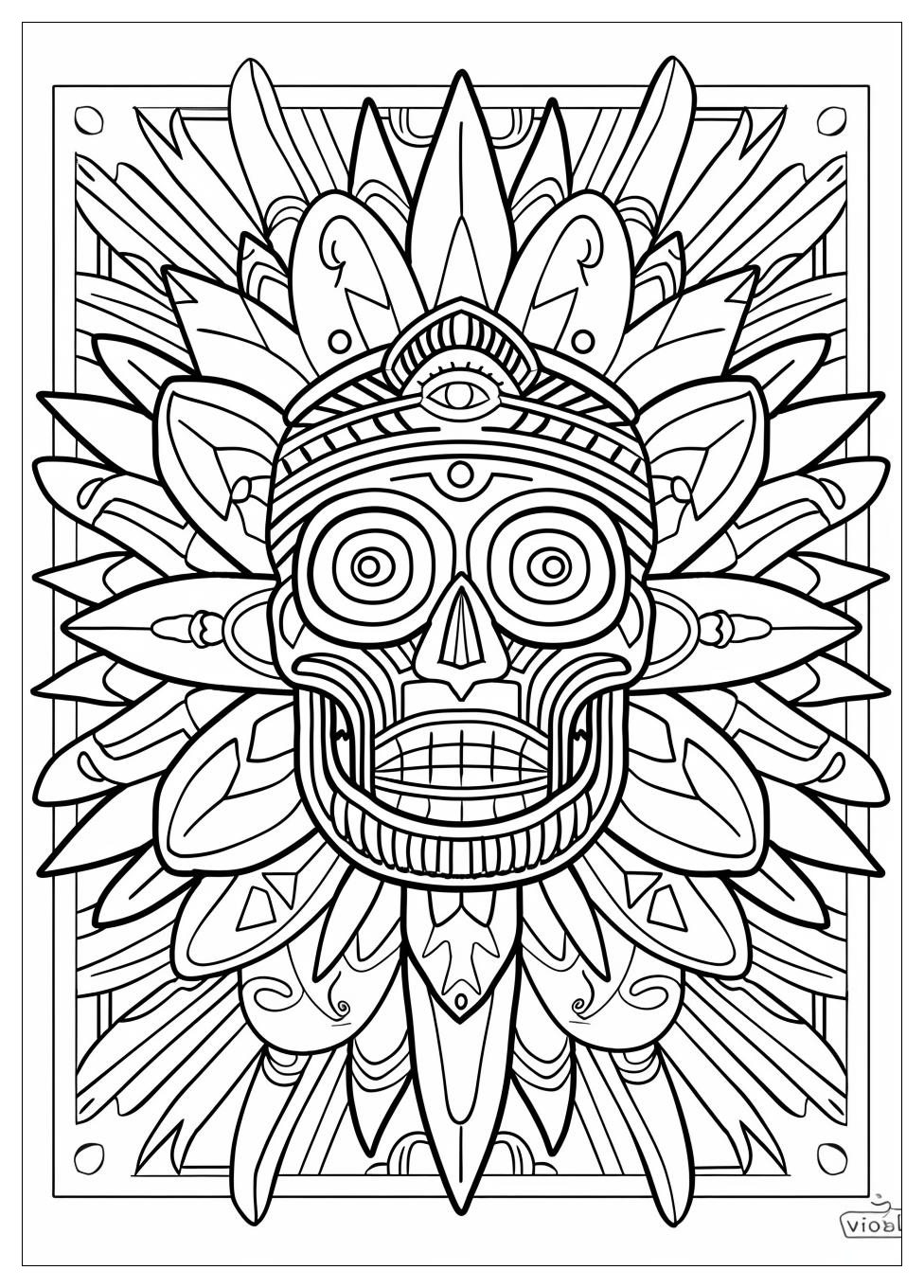 Aztec Coloring Pages-1