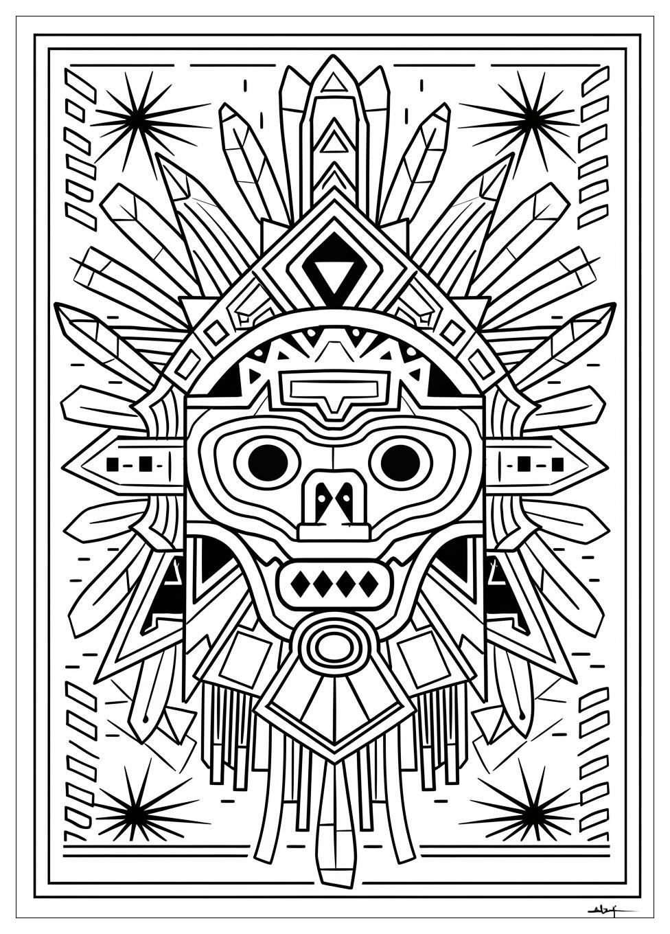 Aztec Coloring Pages-12