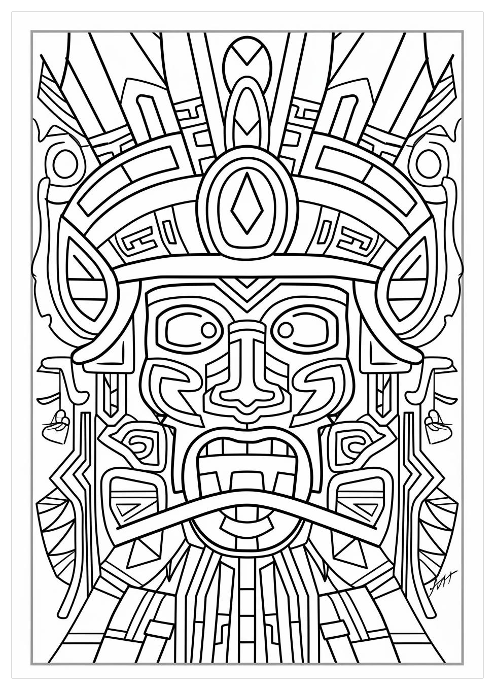 Aztec Coloring Pages-2