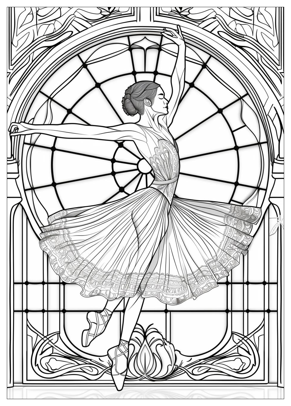 Ballet Dancer Coloring Pages-13