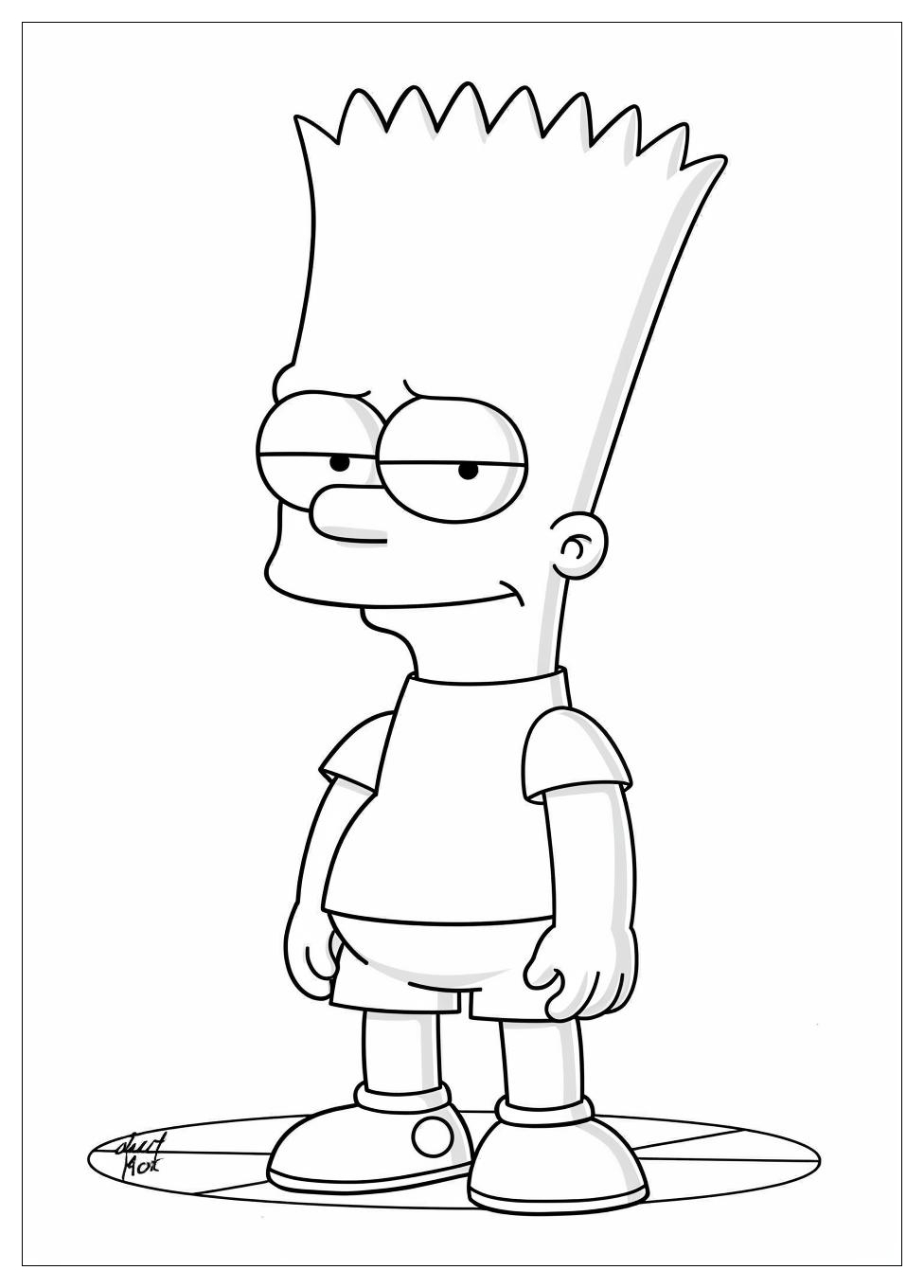 Bart Simpson Coloring Pages-1