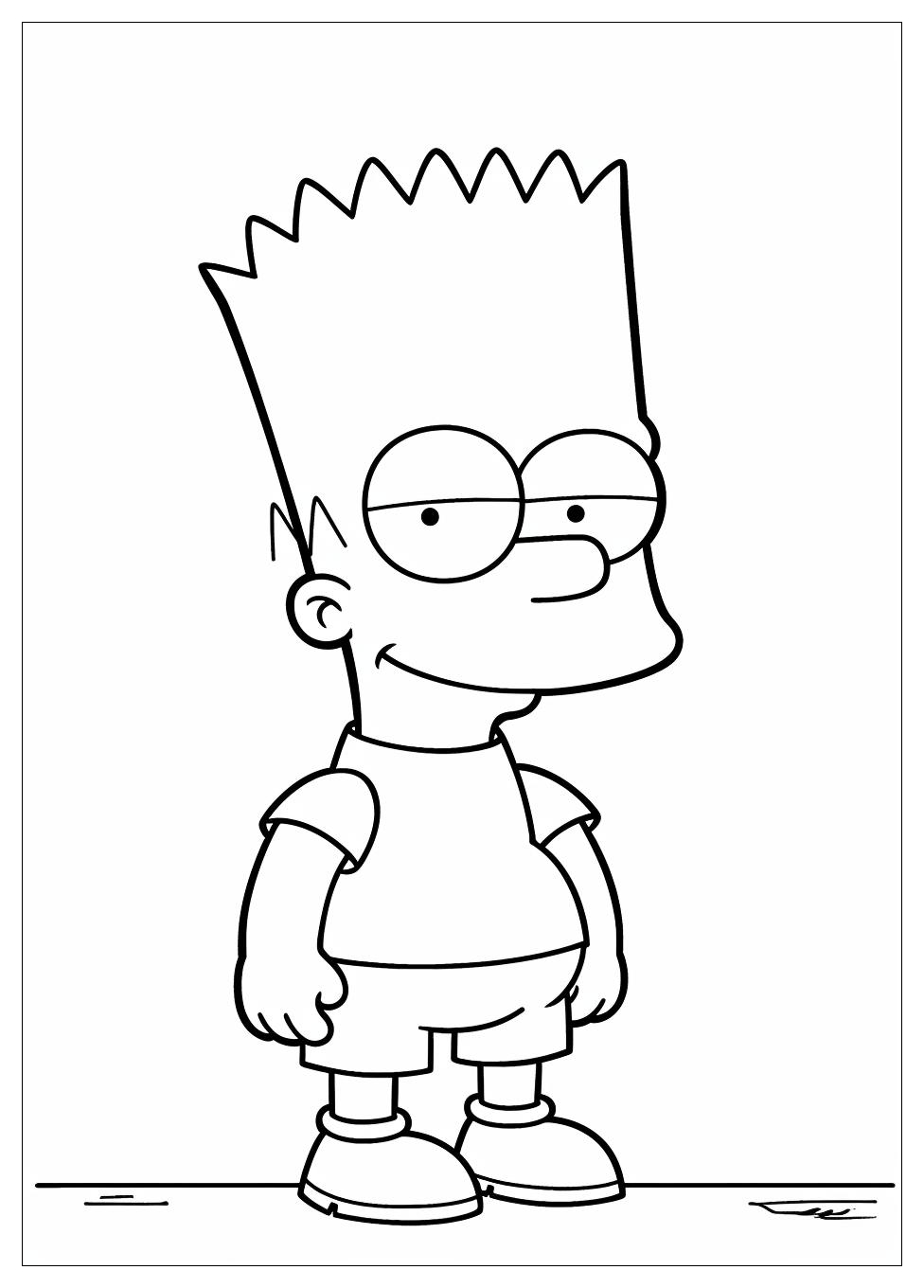 Bart Simpson Coloring Pages-4