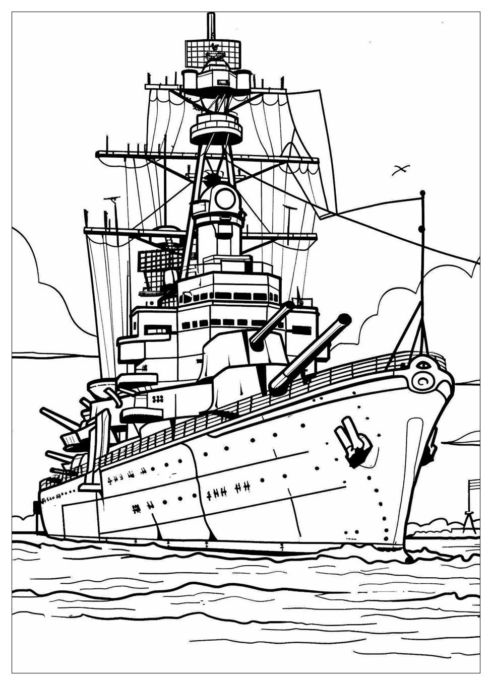 Battleship Coloring Pages-11