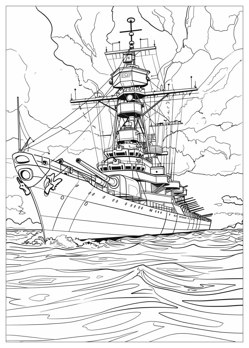 Battleship Coloring Pages-13