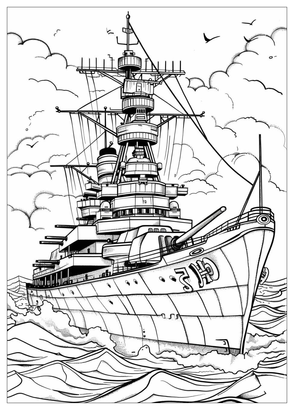 Battleship Coloring Pages-14