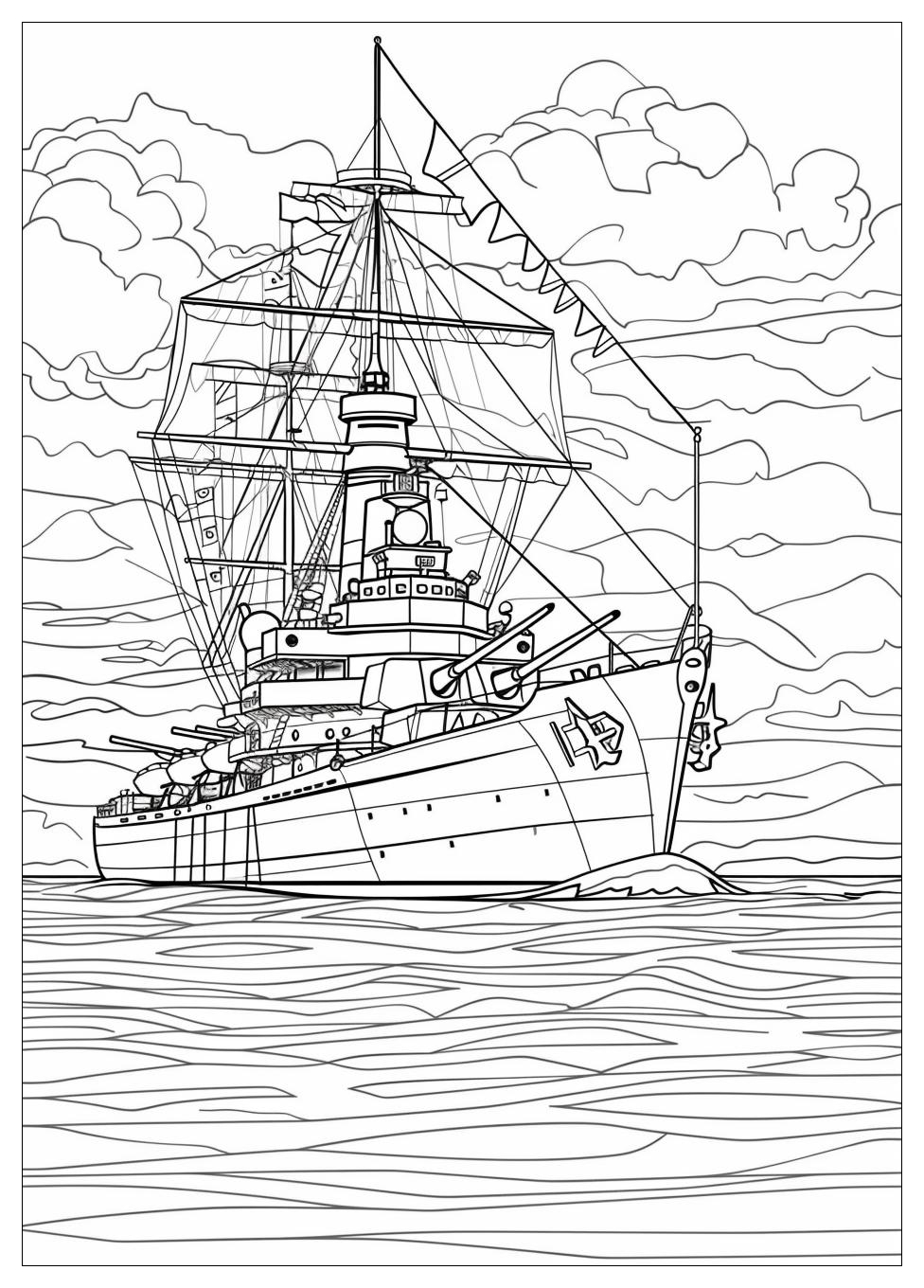 Battleship Coloring Pages-16