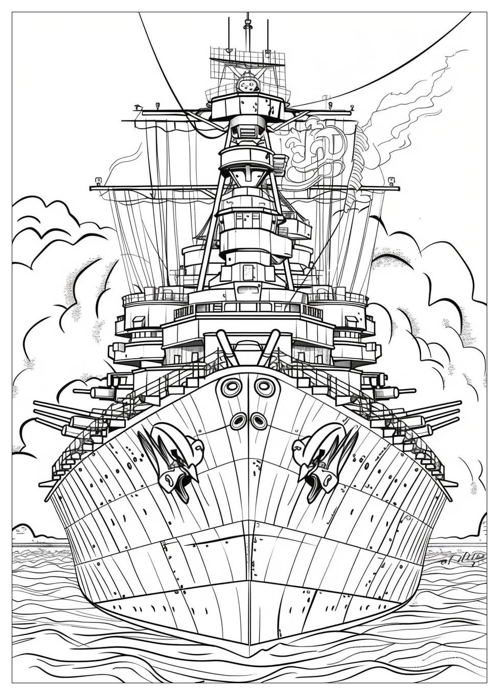 Battleship Coloring Pages-17