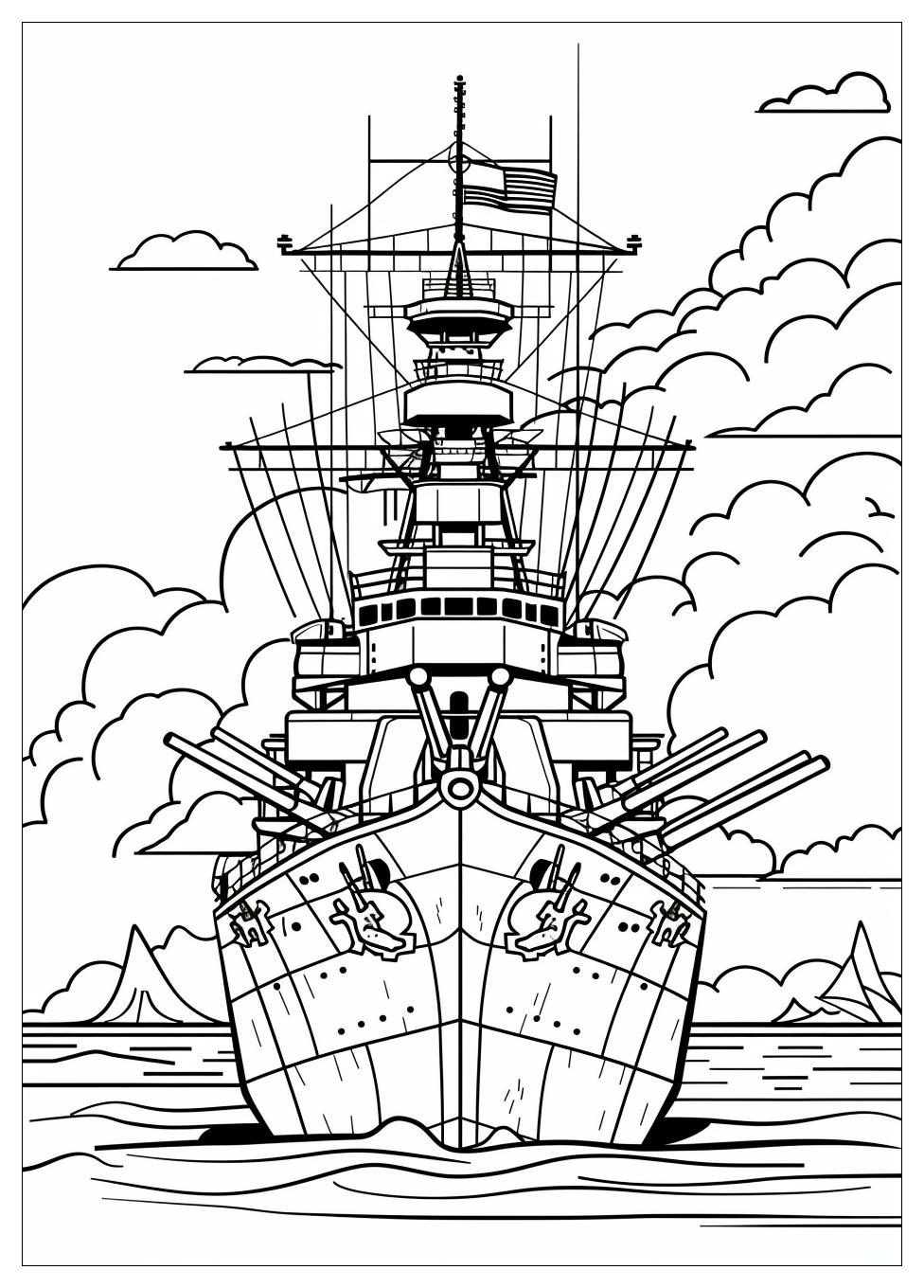 Battleship Coloring Pages-19