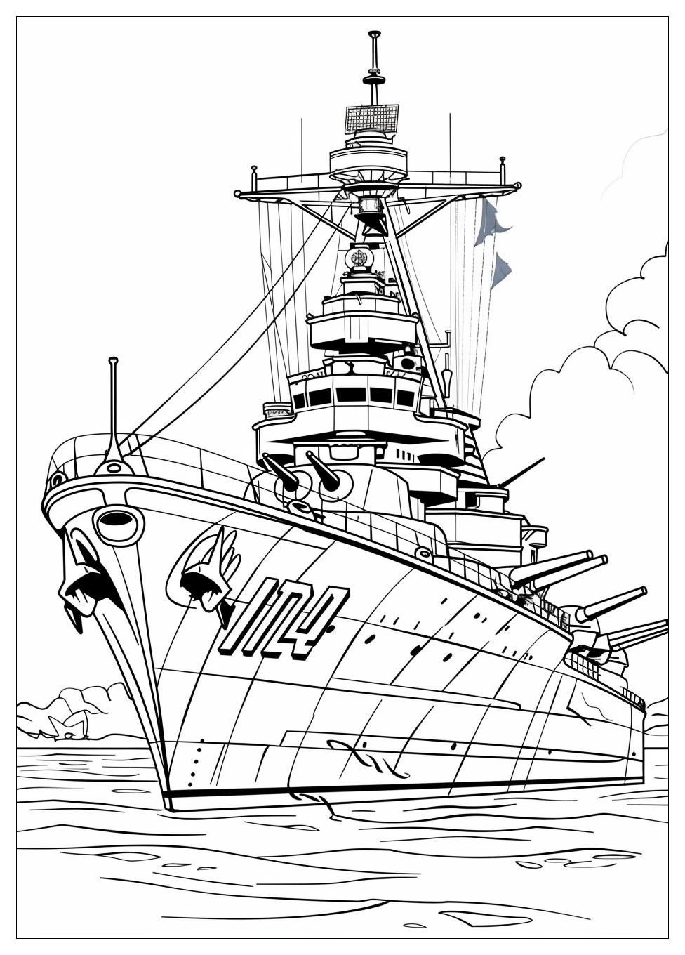 Battleship Coloring Pages-2