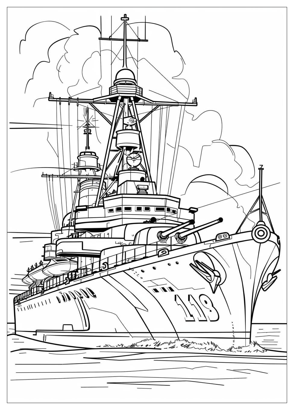 Battleship Coloring Pages-3