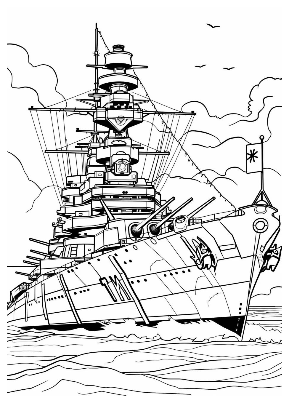 Battleship Coloring Pages-5