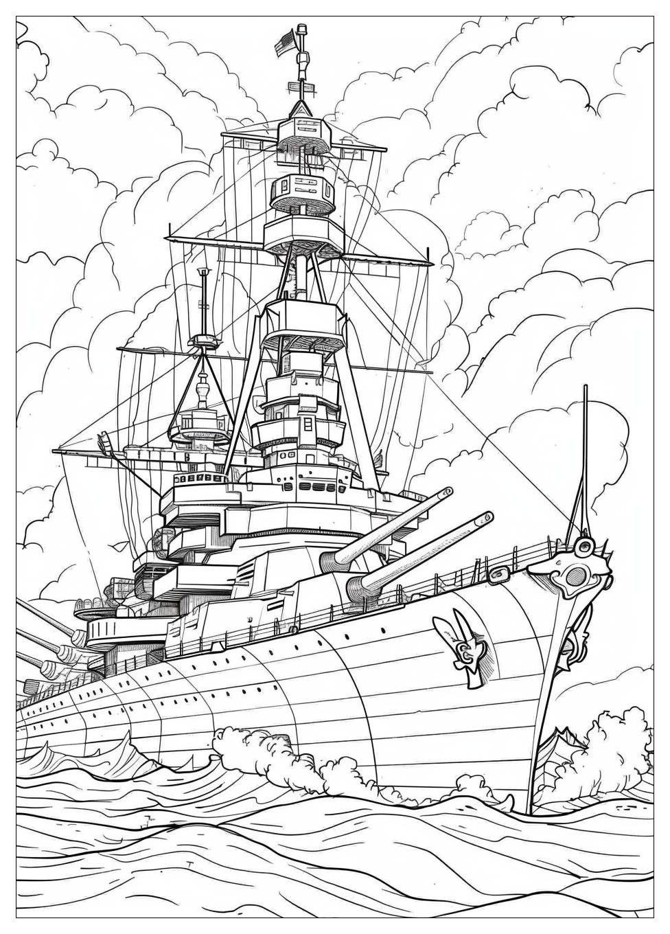 Battleship Coloring Pages-7