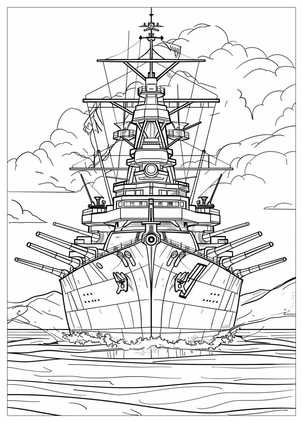 Battleship Coloring Pages-8