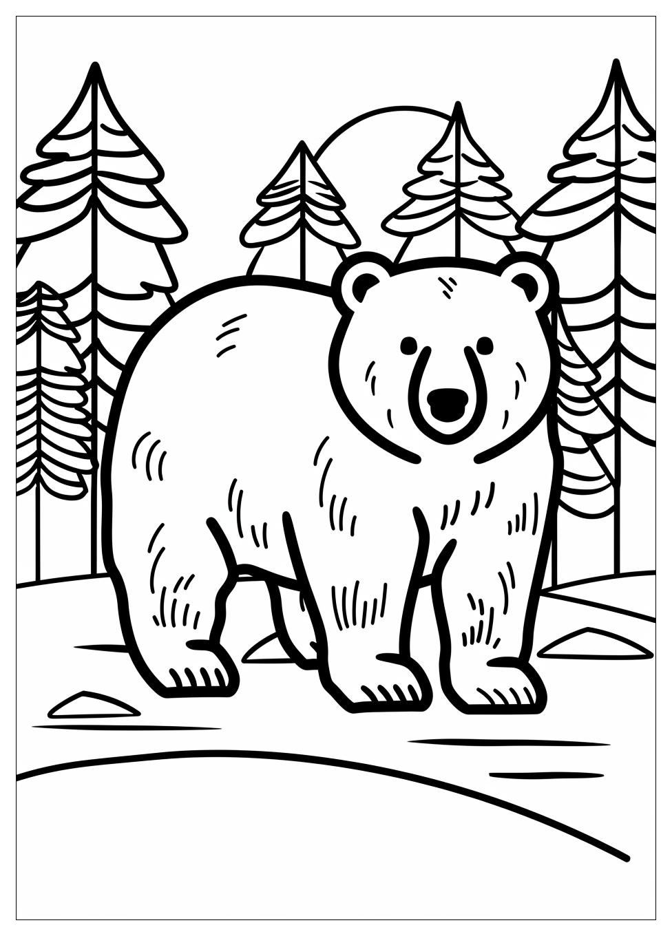 Bear Coloring Pages-12