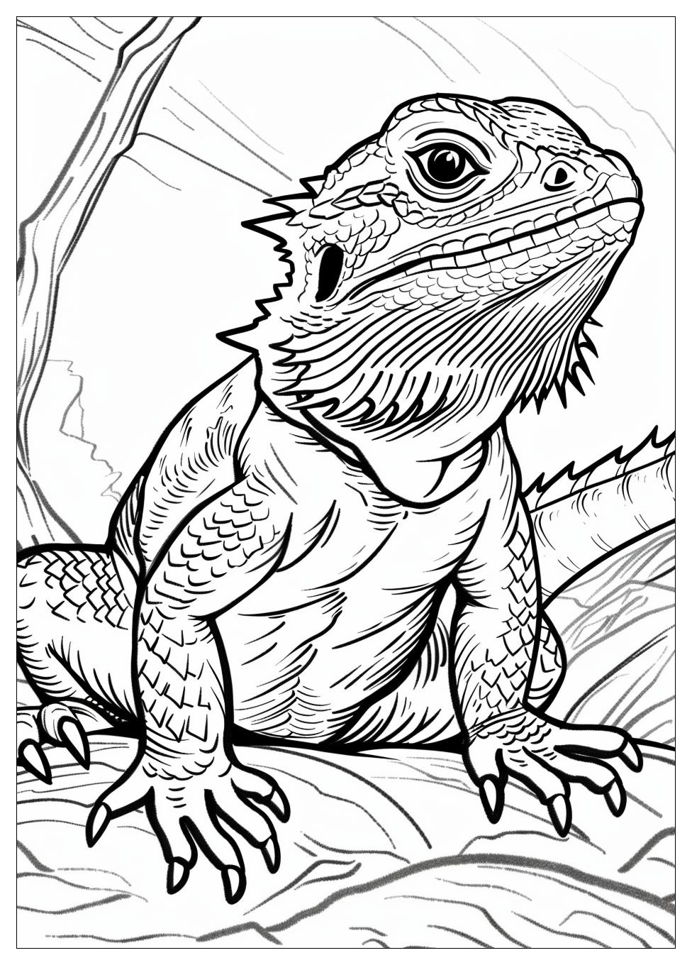 Bearded Dragon Coloring Pages-1