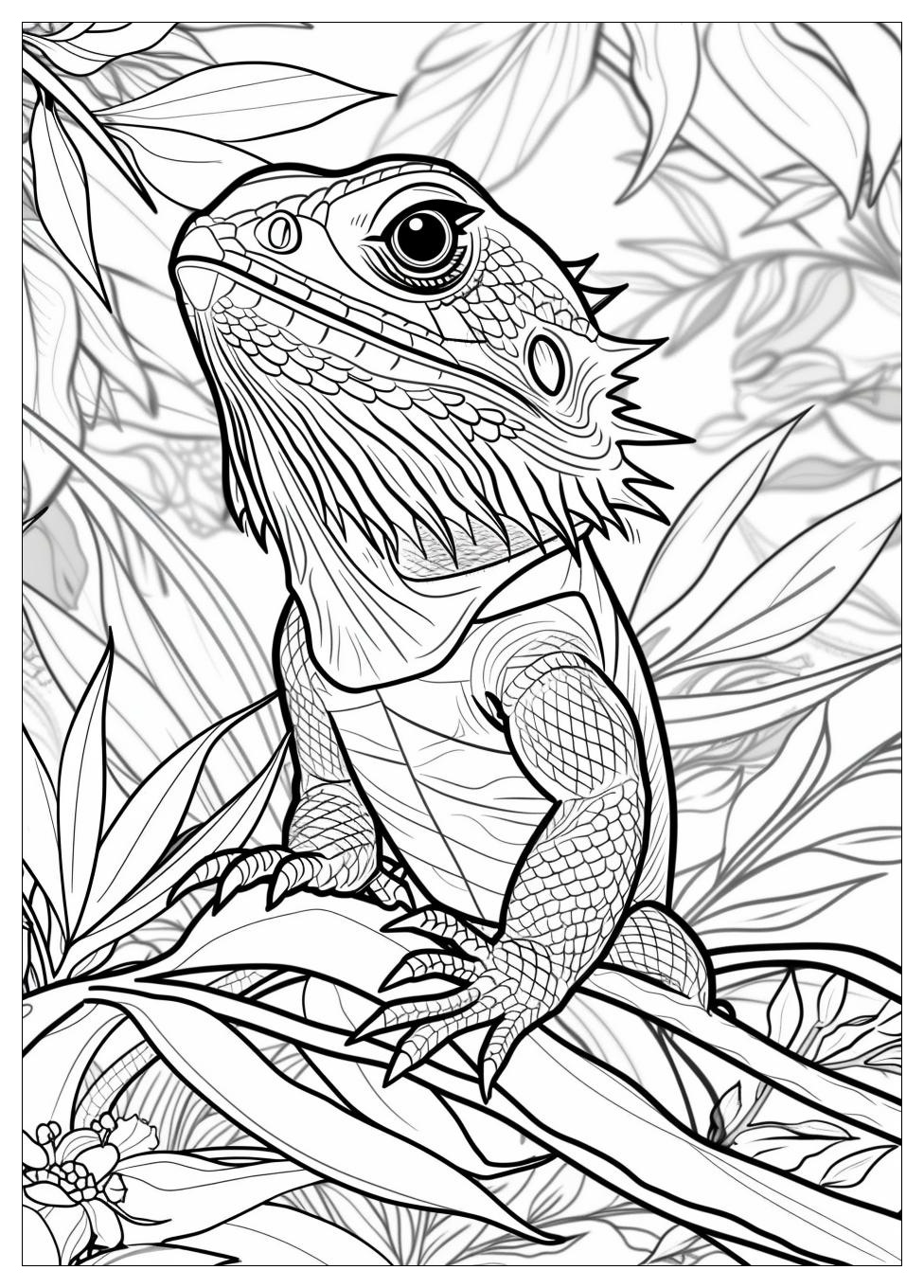 Bearded Dragon Coloring Pages-12