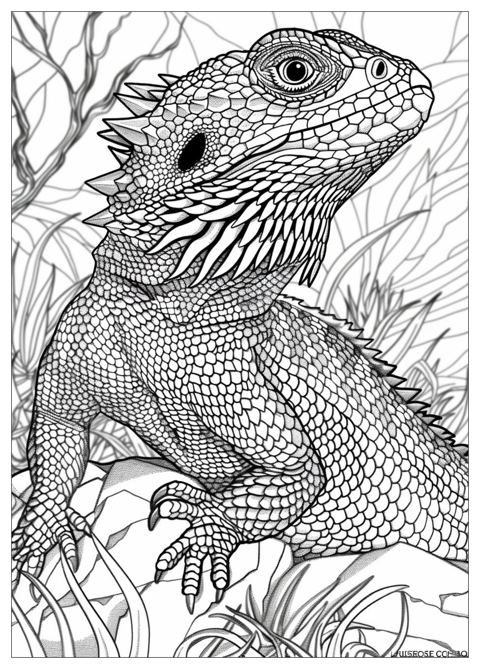 Bearded Dragon Coloring Pages-18