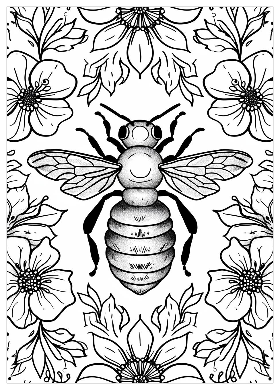 Bee Coloring Pages-15