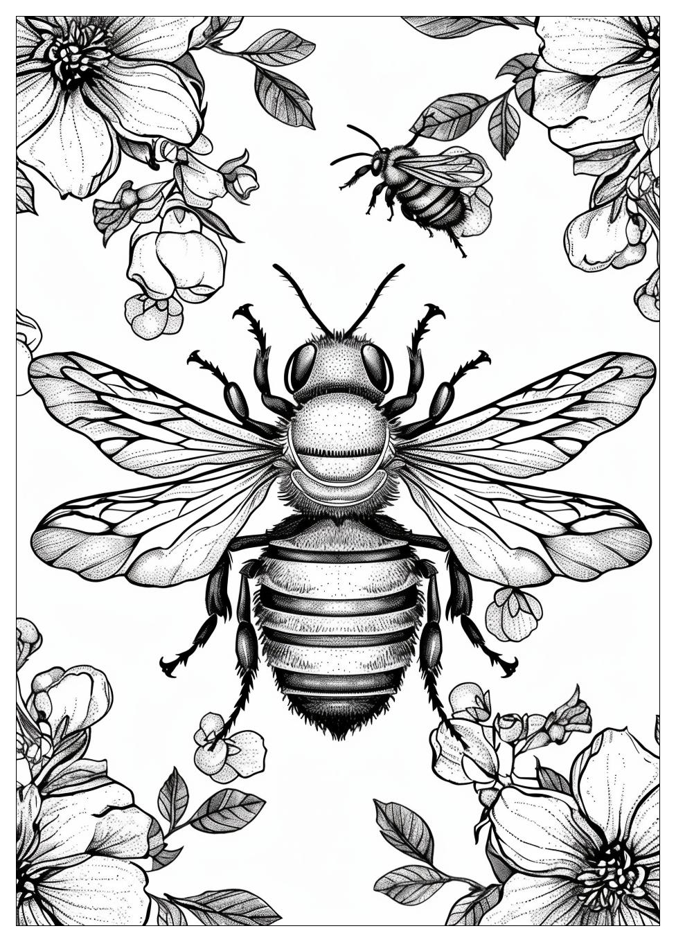 Bee Coloring Pages-17