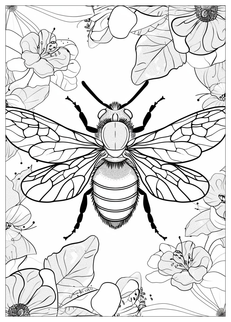 Bee Coloring Pages-8