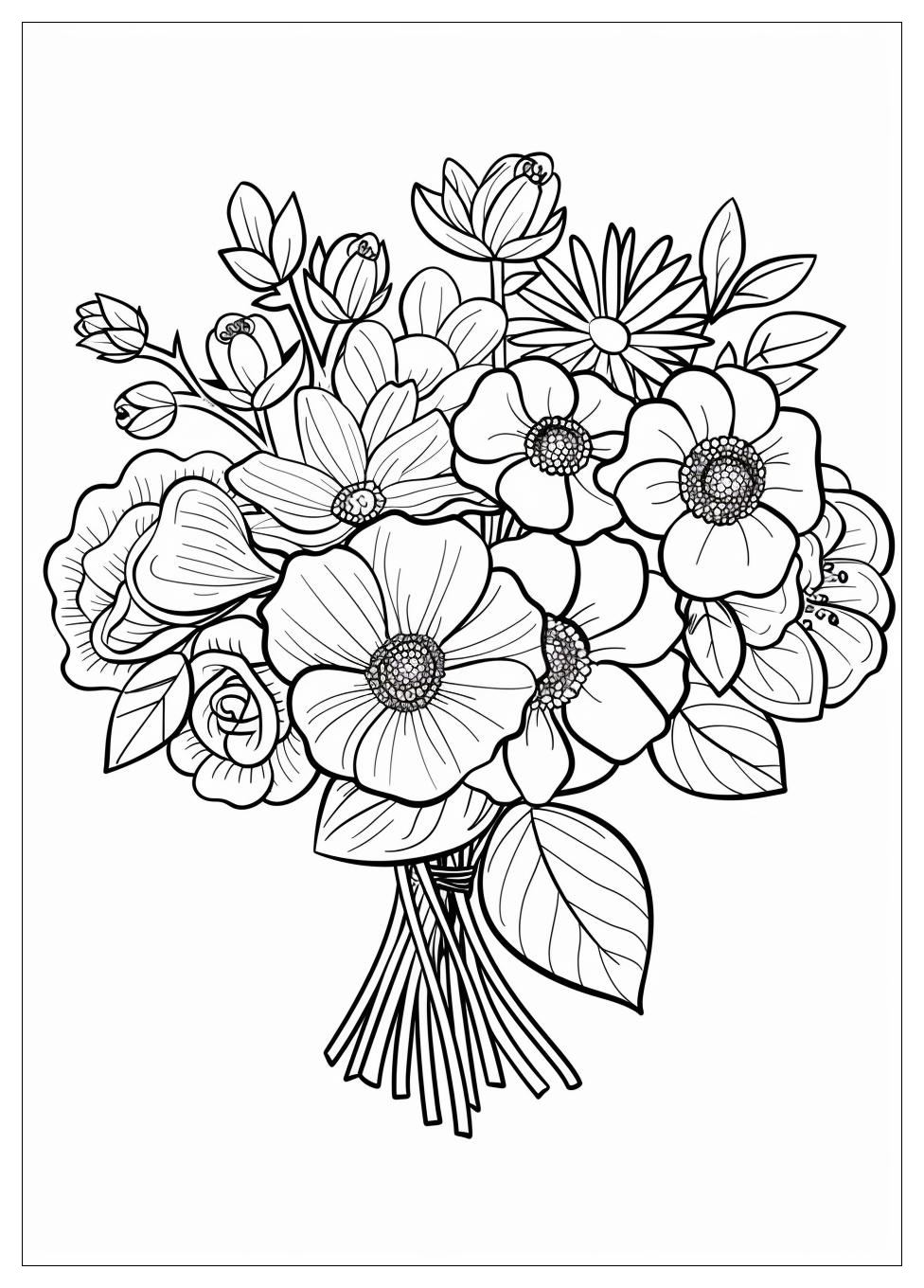 Bouquet Of Flowers Coloring Pages-11