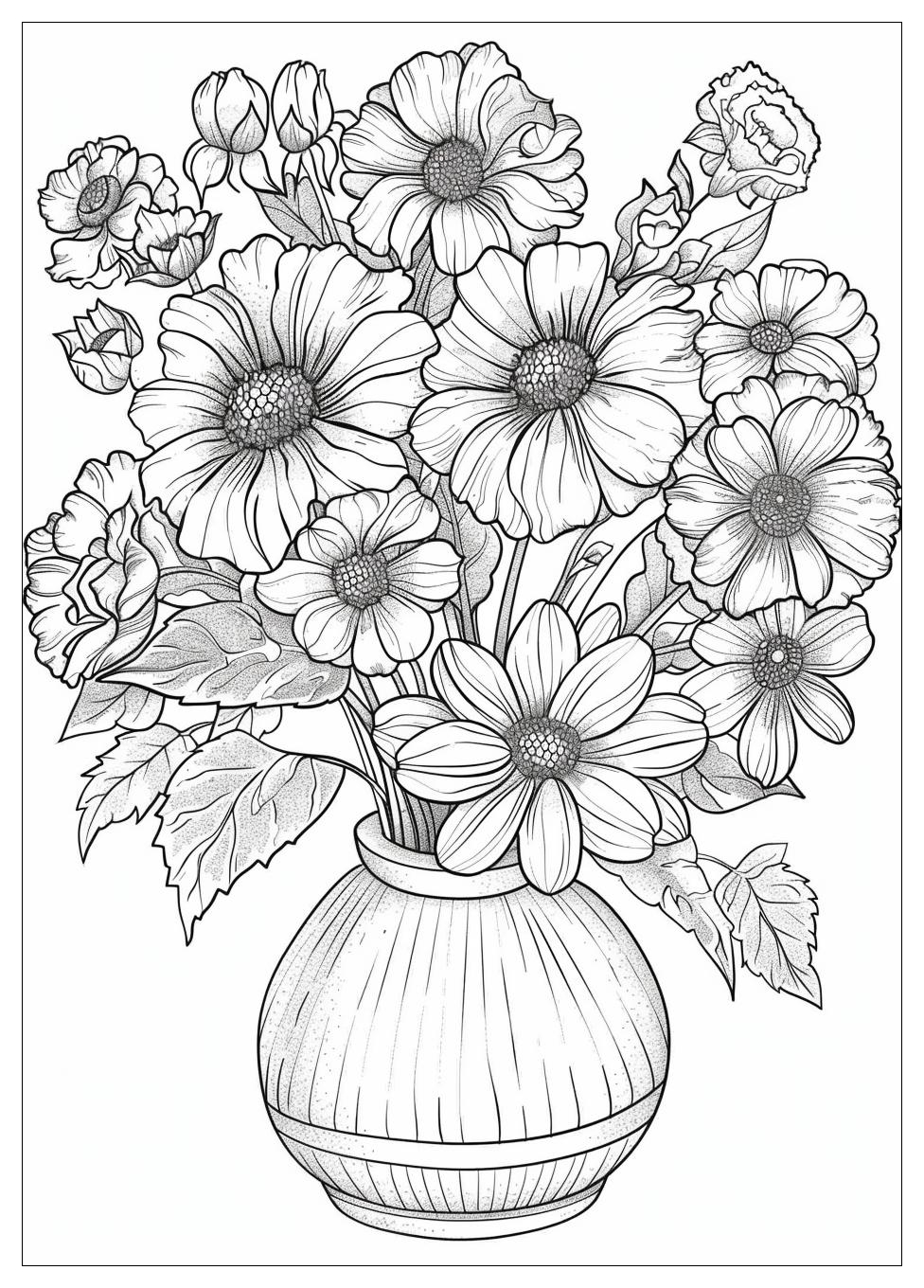 Bouquet Of Flowers Coloring Pages-4