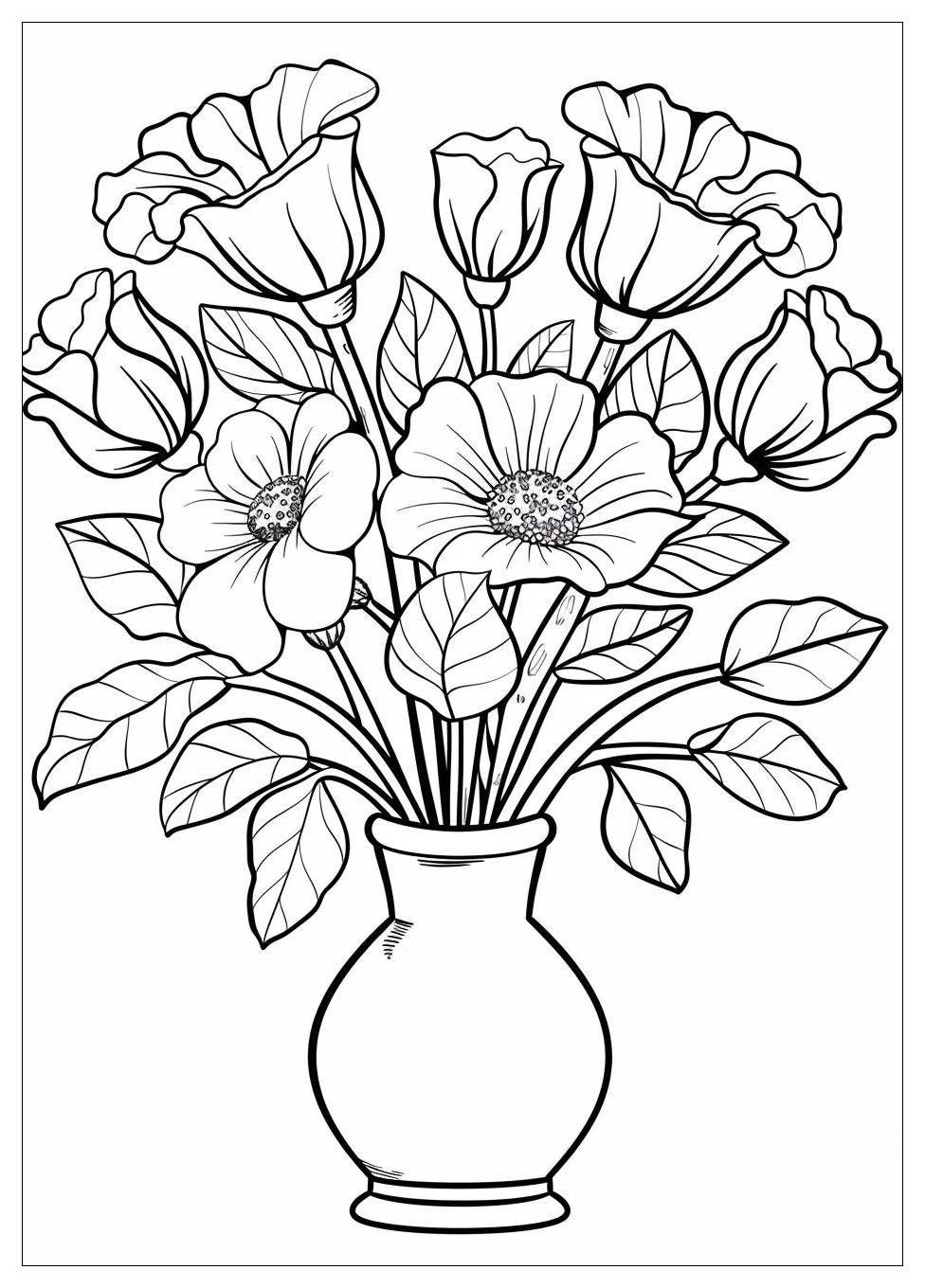 Bouquet Of Flowers Coloring Pages-7