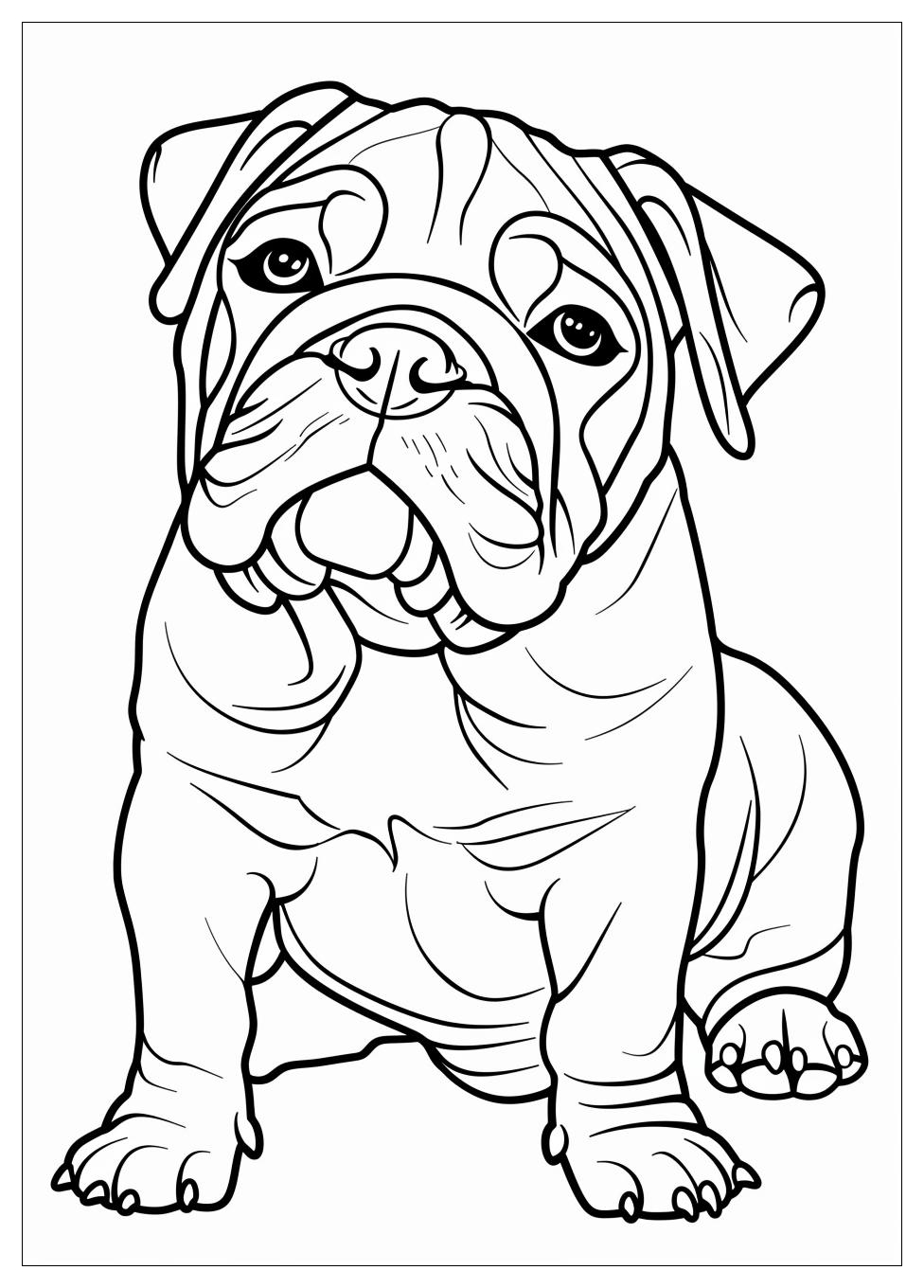 Bulldog Coloring Pages-1