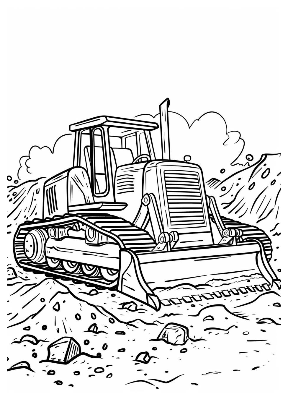 Bulldozer Coloring Pages-1