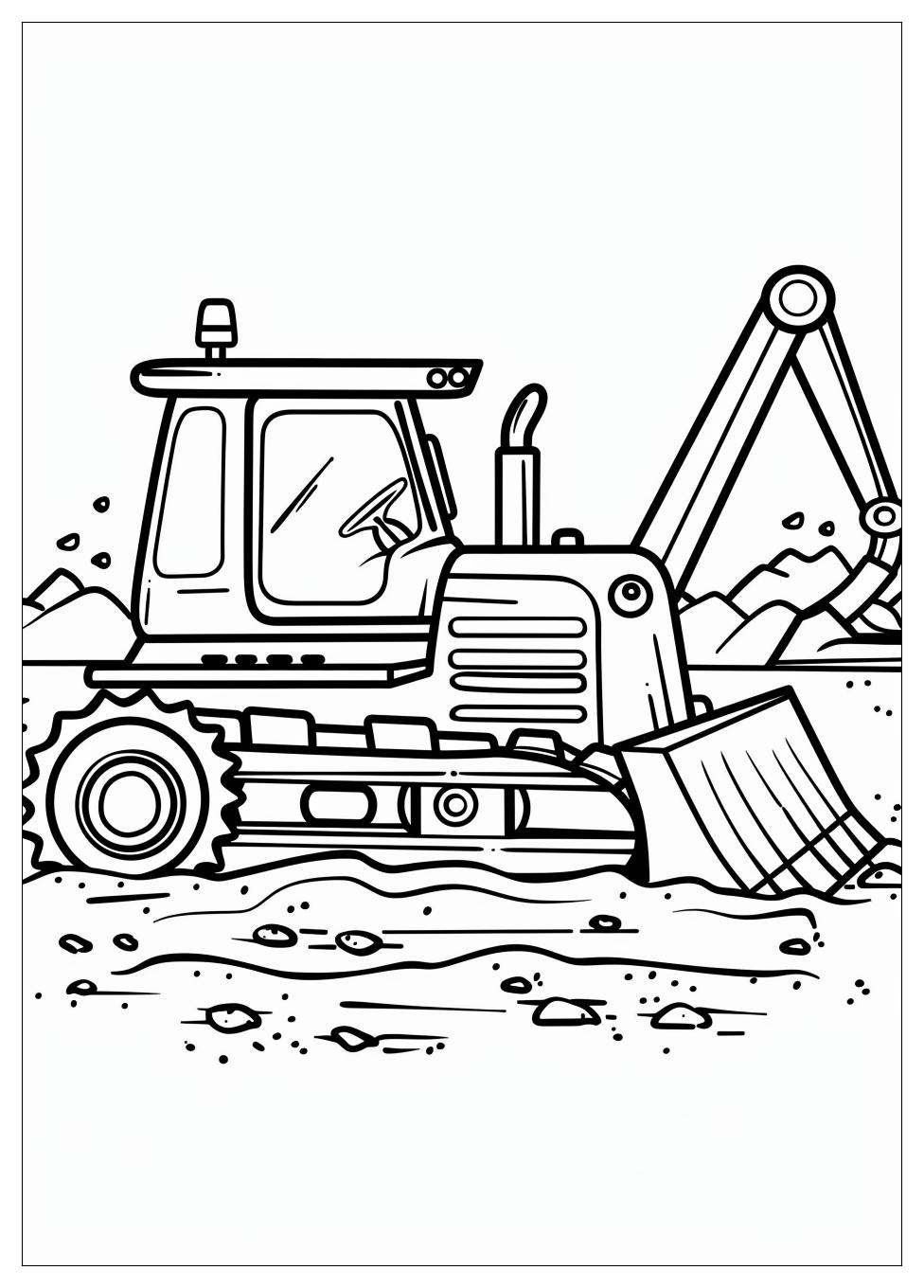 Bulldozer Coloring Pages-11