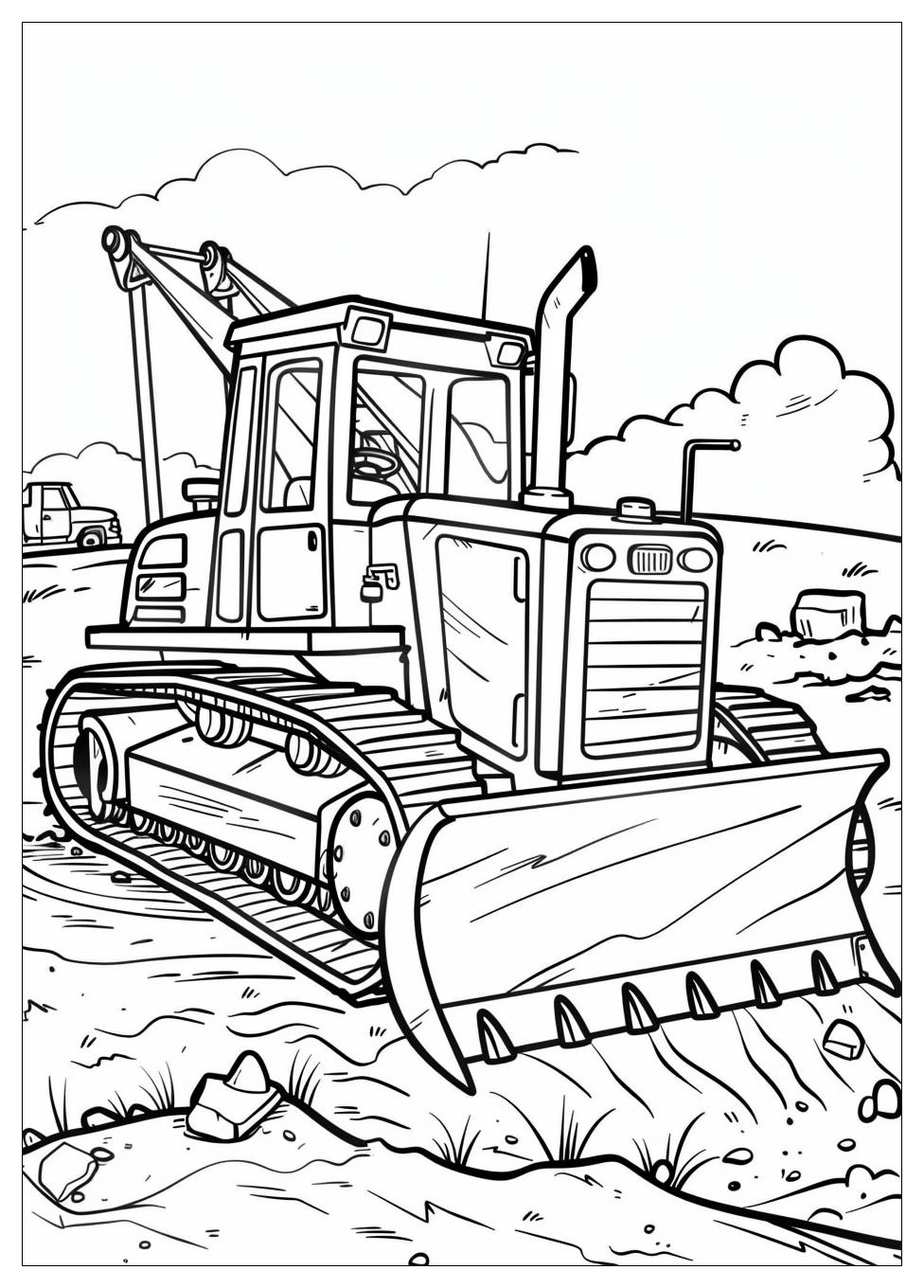 Bulldozer Coloring Pages-12