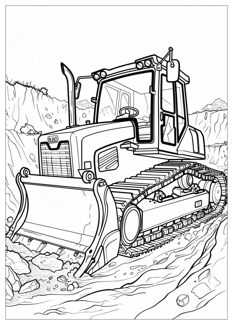 Bulldozer Coloring Pages-13