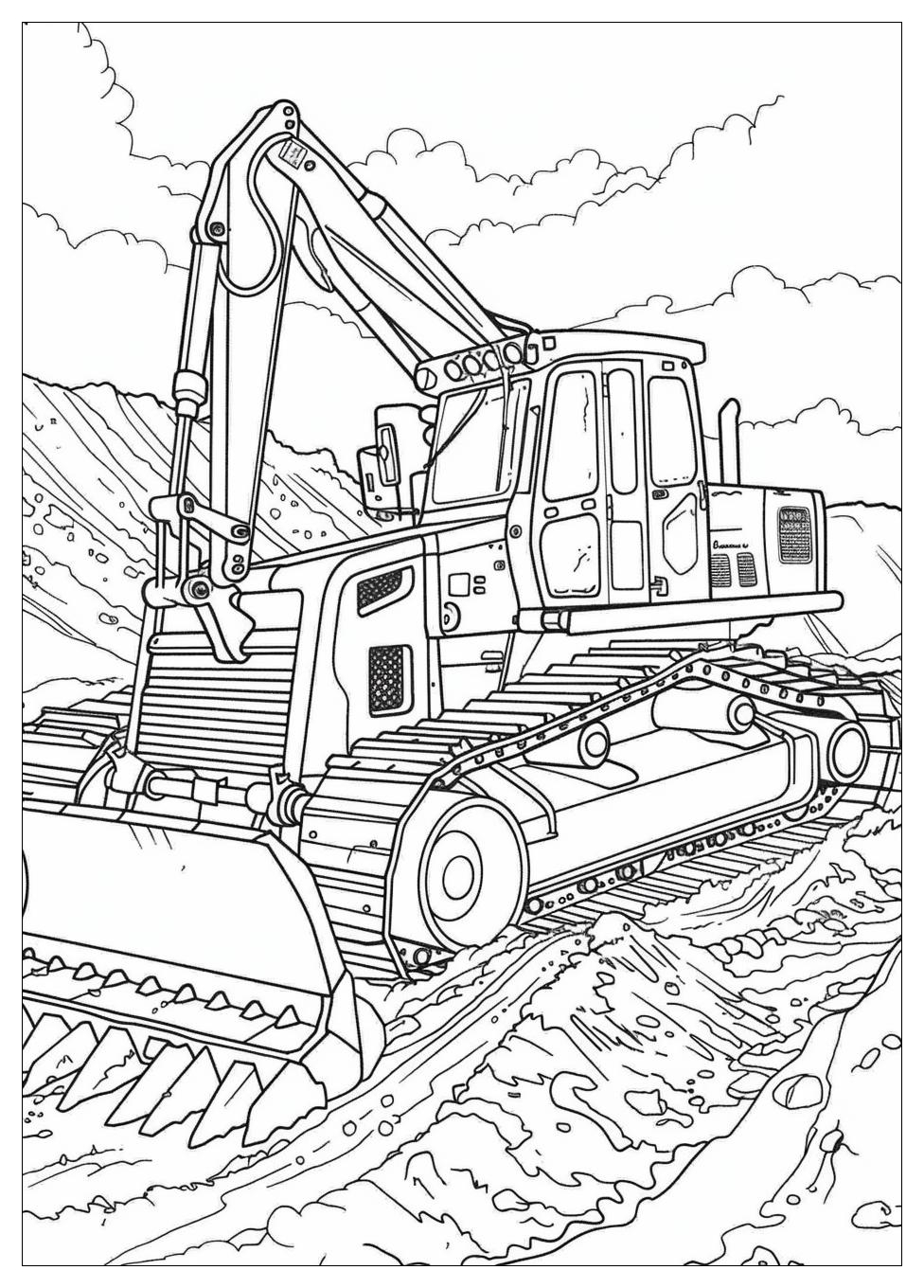 Bulldozer Coloring Pages-16