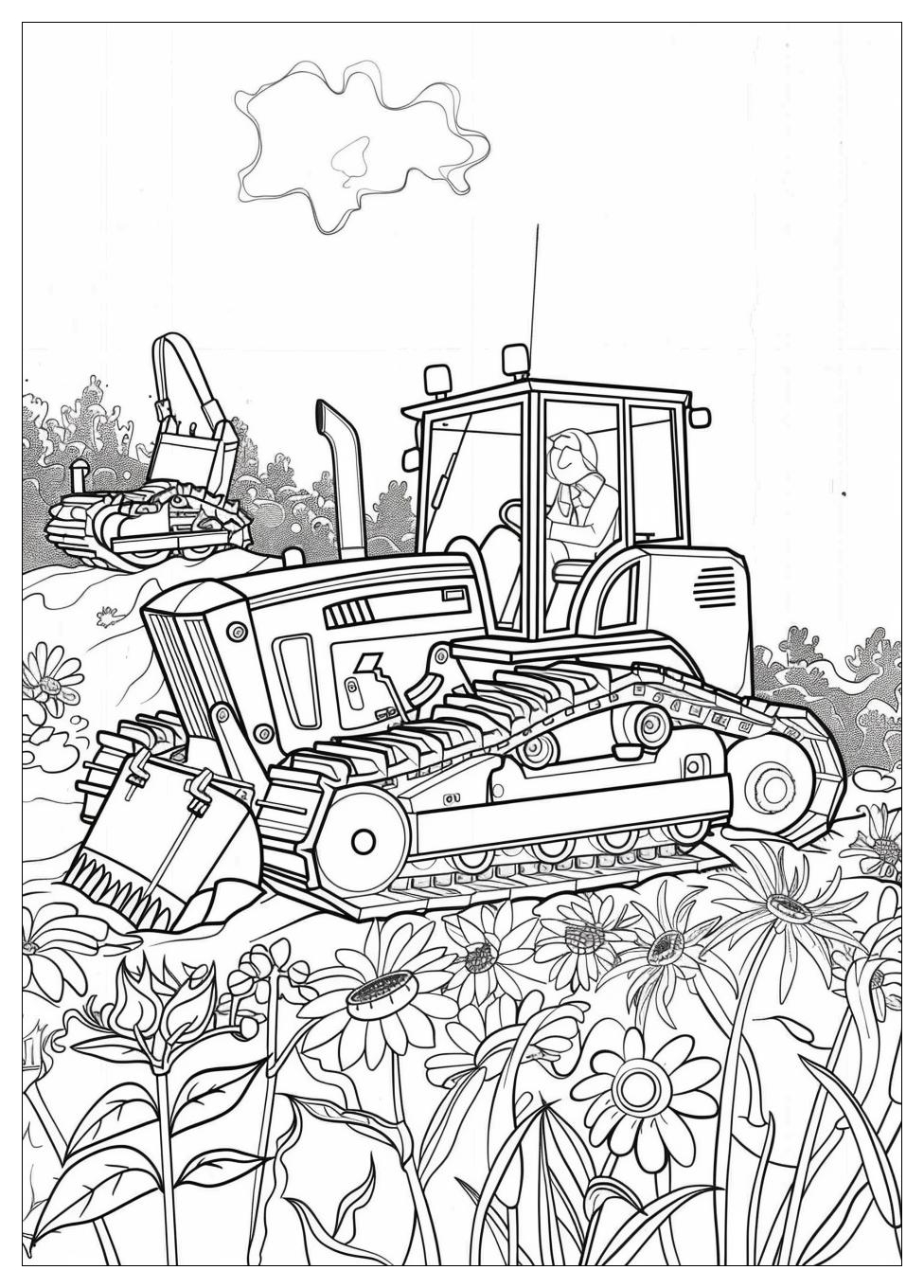 Bulldozer Coloring Pages-17