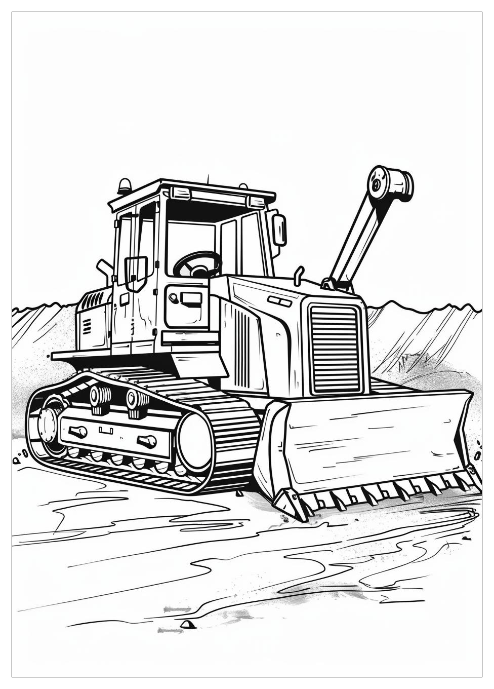 Bulldozer Coloring Pages-19