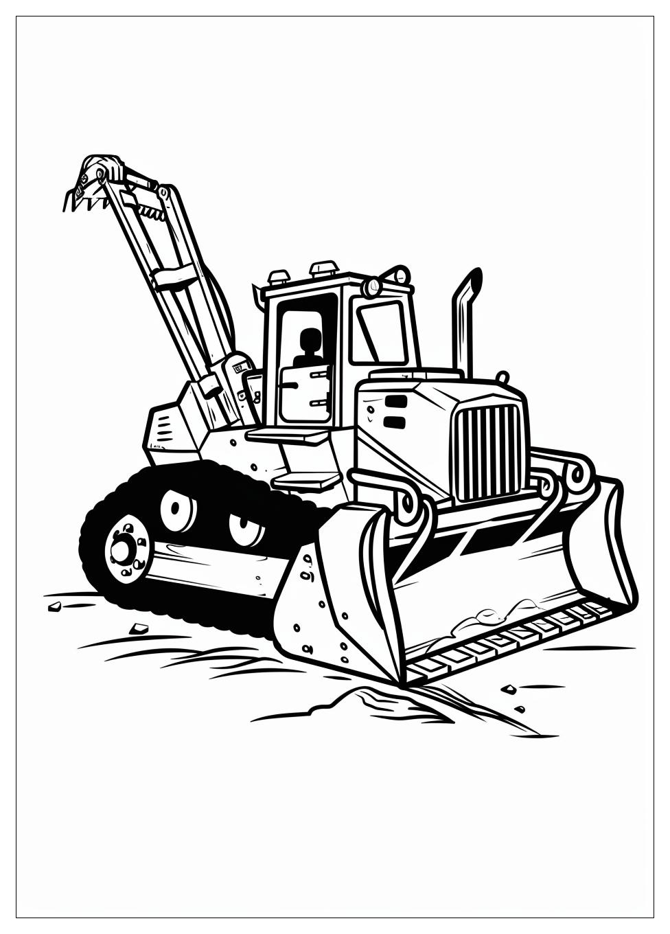 Bulldozer Coloring Pages-3