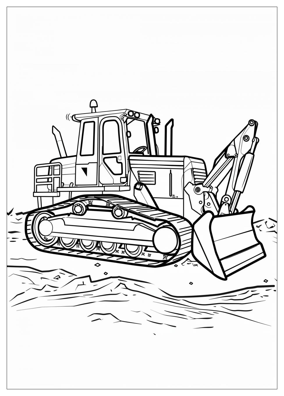 Bulldozer Coloring Pages-4