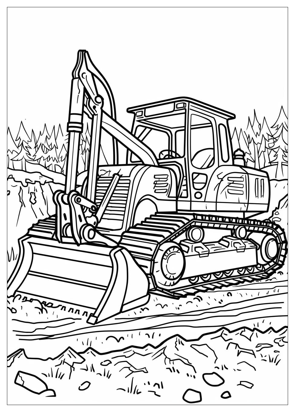 Bulldozer Coloring Pages-6