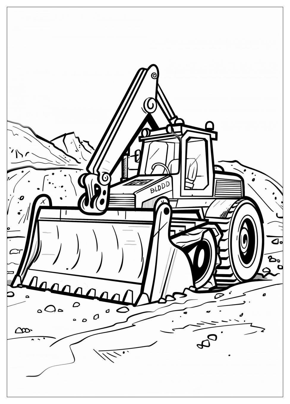 Bulldozer Coloring Pages-7