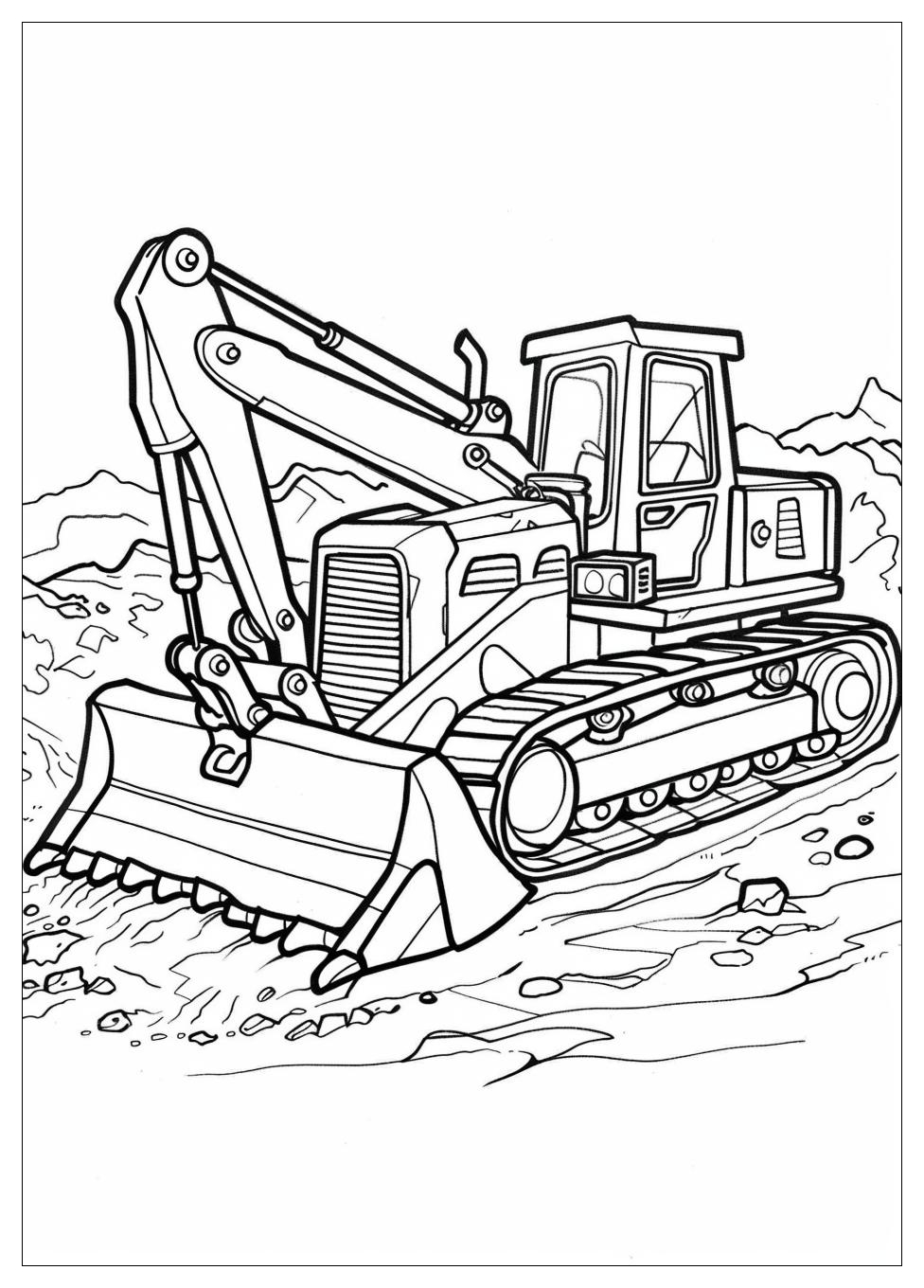 Bulldozer Coloring Pages-8