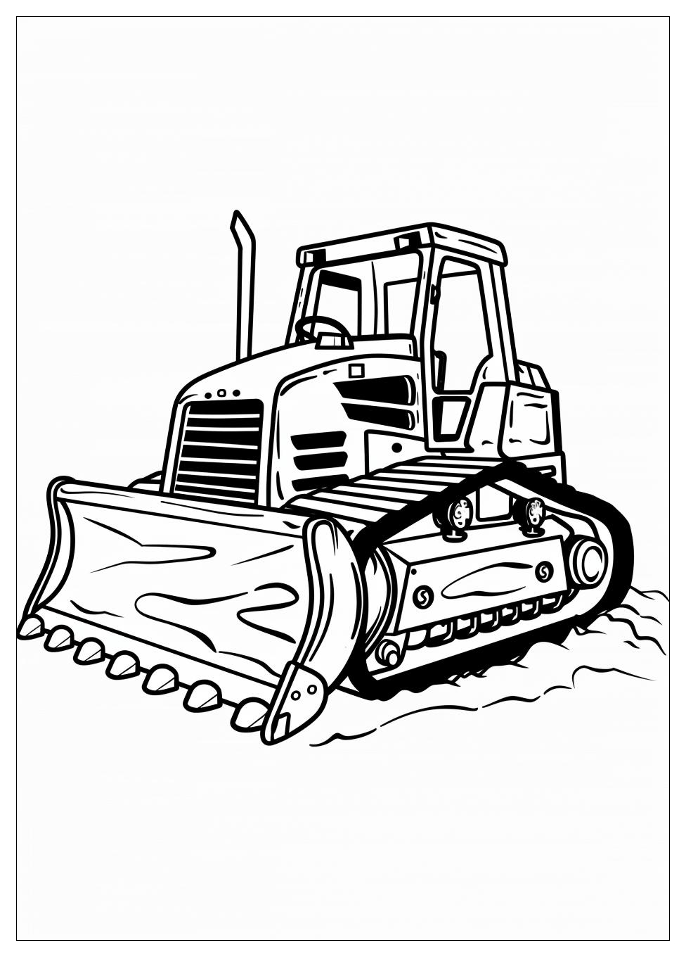 Bulldozer Coloring Pages-9