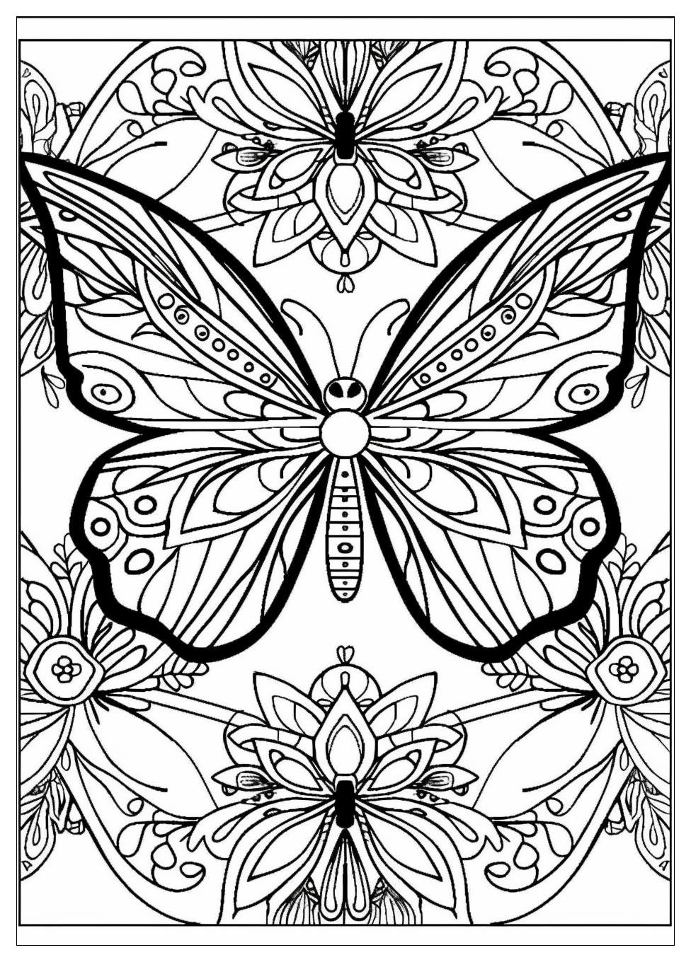 Butterfly Mandala Coloring Pages-10