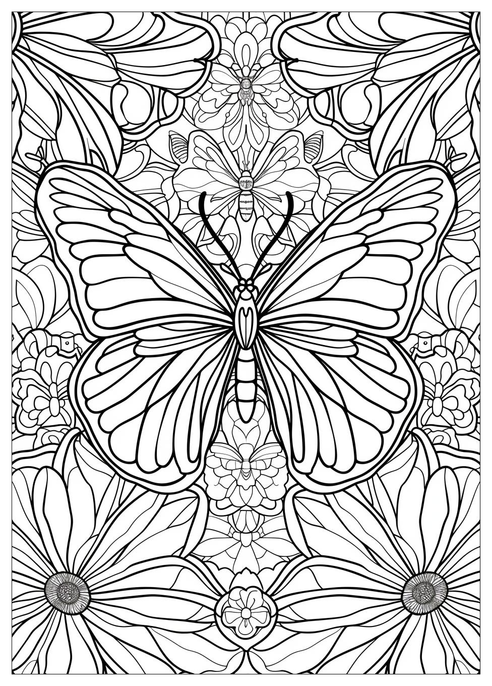 Butterfly Mandala Coloring Pages-11